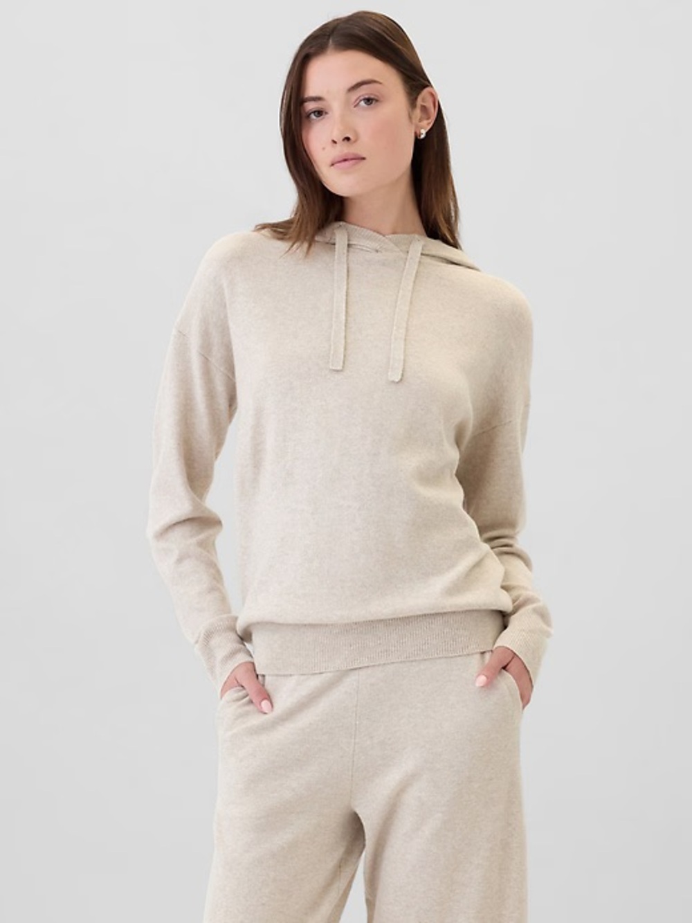SET! Women's GAP CashSoft Sweater Pants and Hoodie in Tan in Size Medium